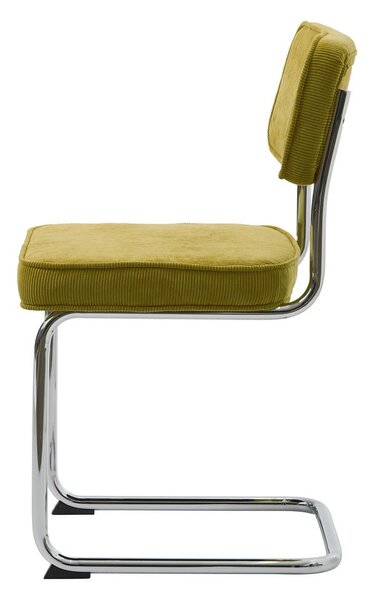 Zelená menčestrová jedálenská stolička Rupert – Unique Furniture