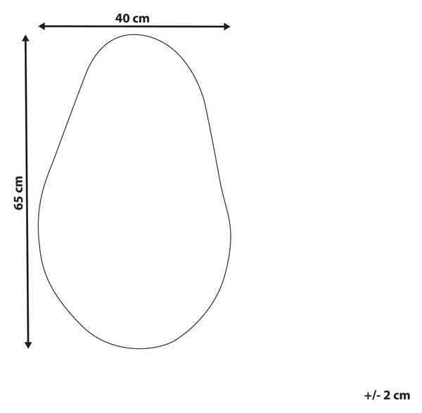 Nástenné závesné zrkadlo strieborné 40 x 65 cm oválne dekoratívne na stenu bytový doplnok