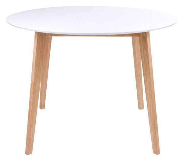 MUZZA Jedálenský stôl NEJVO Ø 105 cm biely