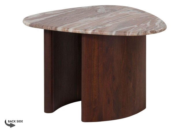 ORGANIC COLLECTION Konferenčný stolík z akácie, lakovaný hnedý, 70x65x35