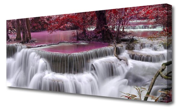 Obraz na plátne Vodopád góry príroda 125x50 cm
