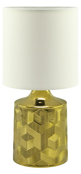 - Dizajnová stolná lampa LINDA FARBA: zlatá