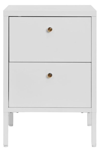 MUZZA Nočný stolík BYDAL 40 x 60 cm biely