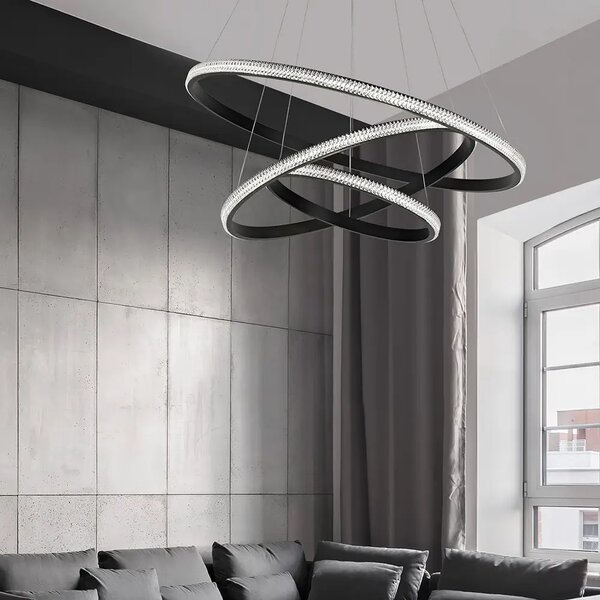 LED luster Nager 78 čierne