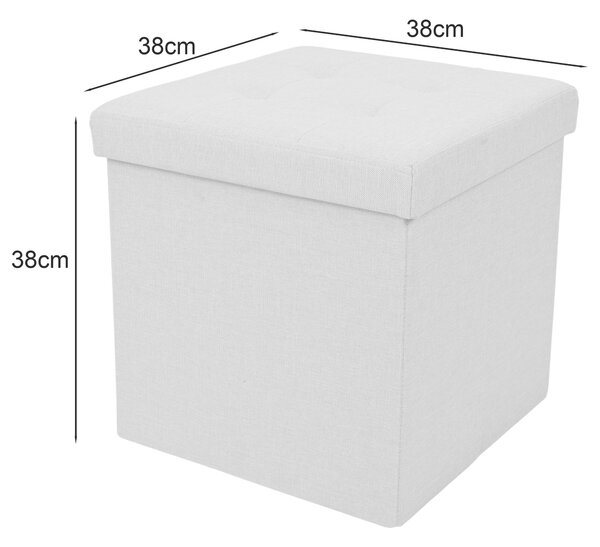 ÚLOŽNÝ BOX NA SEDENIE, textil, kompozitné drevo, 38/38/38 cm Carryhome - Kreslá