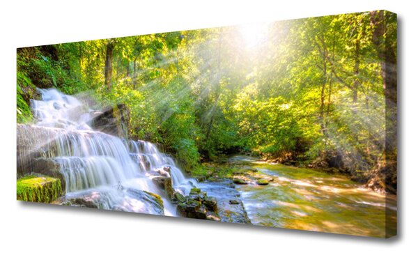 Obraz na plátne Vodopád les príroda 125x50 cm