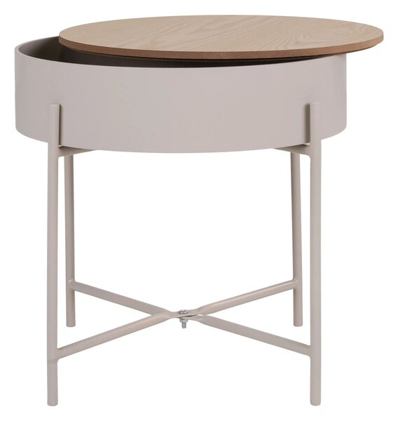 MUZZA Odkladací stolík COSIS Ø 40 cm béžový