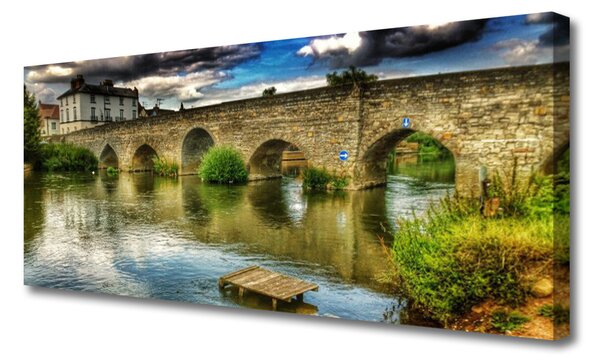 Obraz Canvas Most rieka architektúra 125x50 cm