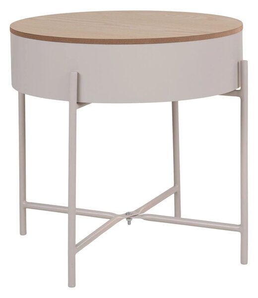 MUZZA Odkladací stolík COSIS Ø 40 cm béžový