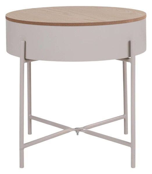 MUZZA Odkladací stolík COSIS Ø 40 cm béžový
