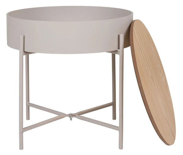 MUZZA Odkladací stolík COSIS Ø 40 cm béžový