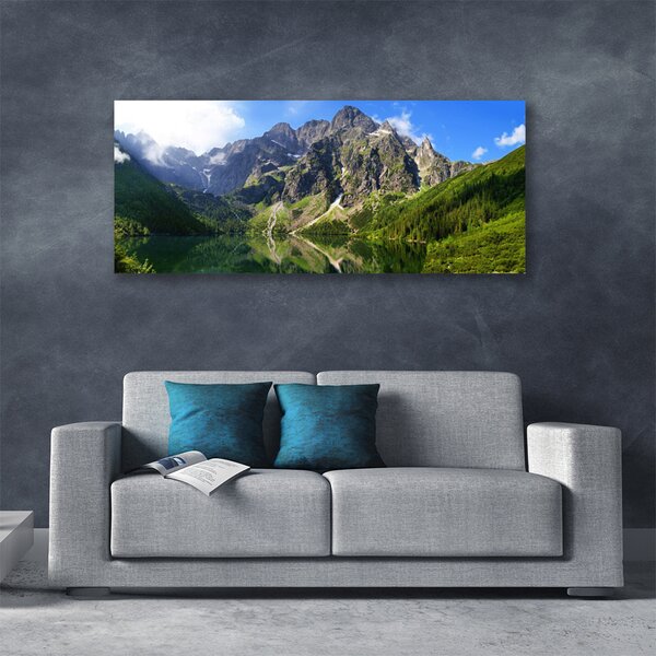 Obraz Canvas Tatry hory morské oko les 125x50 cm