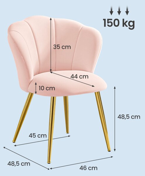 Jedálenská stolička ružová / zlatá KDCB35099S101