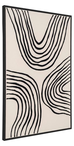 MUZZA Obraz PARLI II 60 x 90 cm čierno-béžový