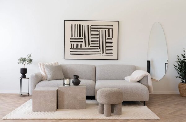 MUZZA Obraz PARLI I 100 x 140 cm čierno-béžový