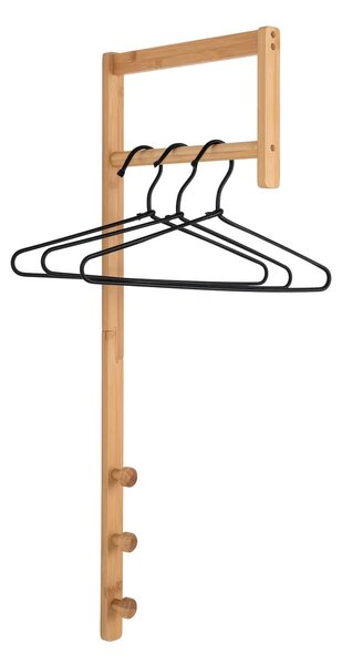 MUZZA Nástenný vešiak ENTO 82 cm prírodný