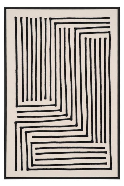 MUZZA Obraz PARLI III 60 x 90 cm čierno-béžový
