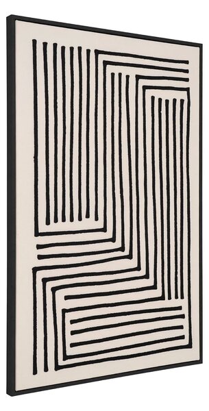 MUZZA Obraz PARLI III 60 x 90 cm čierno-béžový