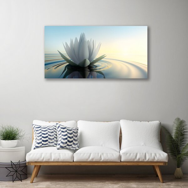 Obraz Canvas Vodné lilie rybník príroda 125x50 cm