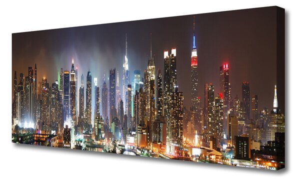 Obraz Canvas Noc mesto new york 125x50 cm
