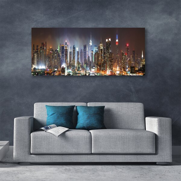 Obraz Canvas Noc mesto new york 125x50 cm