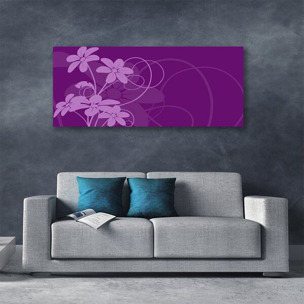 Obraz Canvas Abstrakcja kvety art 125x50 cm