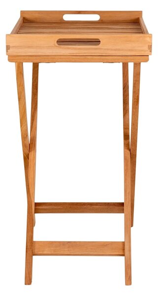 MUZZA Záhradný odkladací stolík DARON 60 x 70 cm prírodný