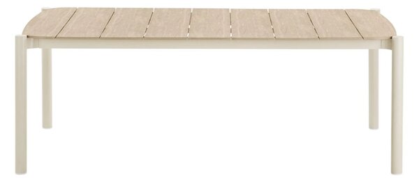 MUZZA Záhradný jedálenský stôl LABEA 200 x 100 cm béžový