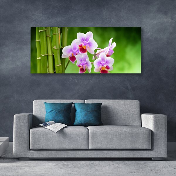 Obraz Canvas Bambus orchidea kvety zen 125x50 cm