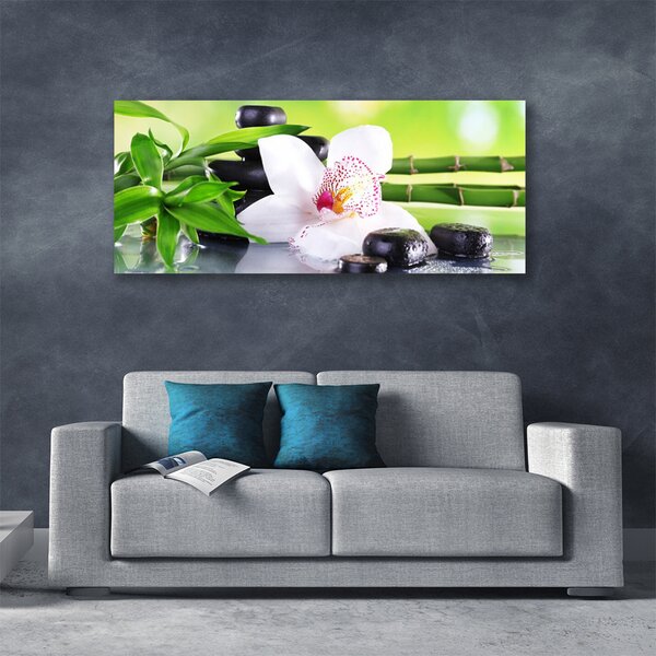 Obraz Canvas Orchidea kamene zen bambus 125x50 cm