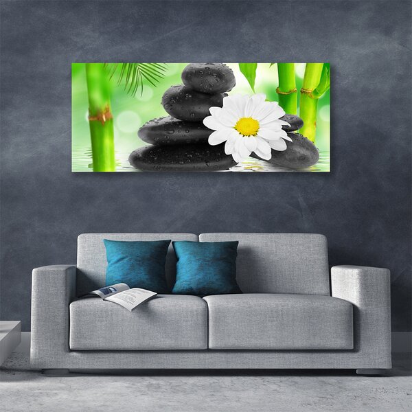 Obraz Canvas Bambus kamene zen kvet 125x50 cm