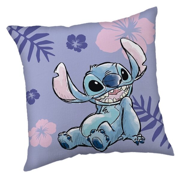 Jerry Fabrics Detský vankúšik s potlačou - Lilo a Stitch - fialová | 40 x 40 cm