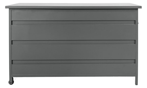 MUZZA Záhradná truhlica SICAS 130 x 75 cm sivá