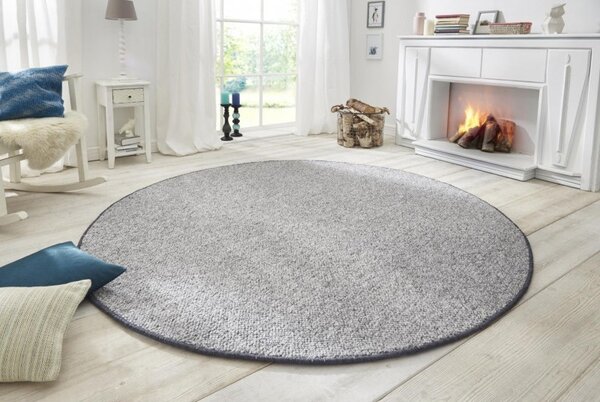 BT Carpet , Kusový koberec Wolly 102840 kruh, 200x200 (priemer) kruh, šedá, obývacia izba
