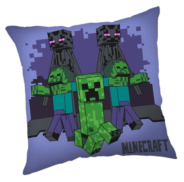 Jerry Fabrics Detský vankúšik s potlačou - Minecraft - Mobs coming for you | 40 x 40 cm