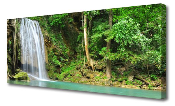 Obraz Canvas Vodopád les príroda 125x50 cm
