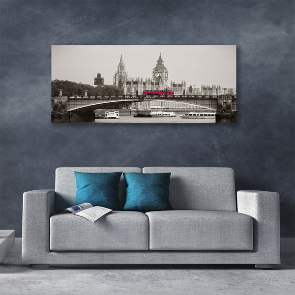 Obraz Canvas Most londýn big ben 125x50 cm