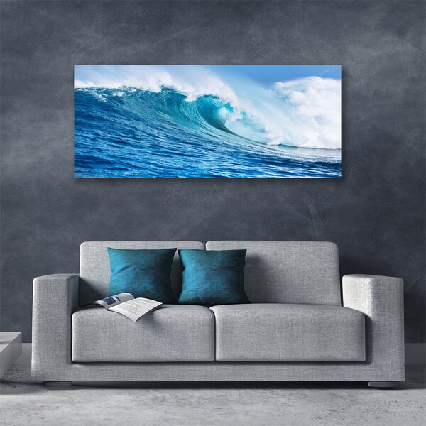 Obraz Canvas Vlny more nebo mraky 125x50 cm