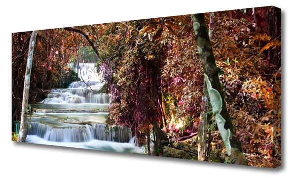 Obraz Canvas Vodopád les príroda 125x50 cm