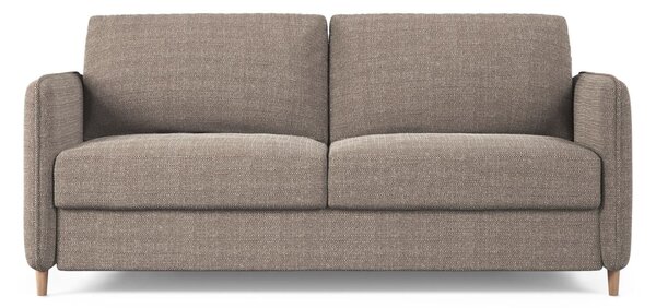 MUZZA Rozkladacia Pohovka Mosina 184 cm Štruktúrovaná látka Svetlohnedá