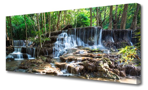 Obraz Canvas Vodopád les príroda 125x50 cm