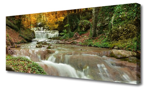Obraz Canvas Vodopád les príroda 125x50 cm