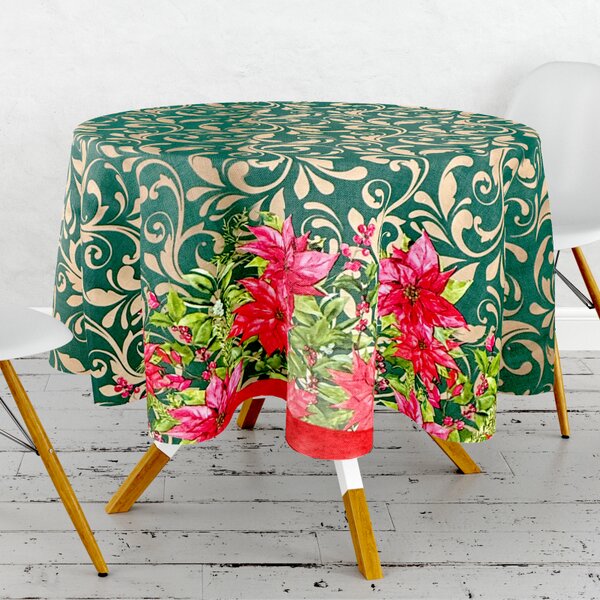 Obrus ​​PVC okrúhly FL-1495-01 – Vianoční (rôzne veľkosti)