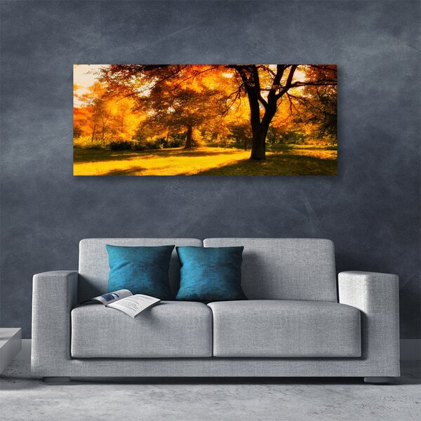 Obraz Canvas Stromy jeseň príroda 125x50 cm