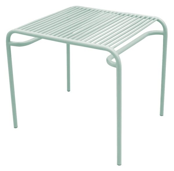 LEITMOTIV Exteriérový stolík Lineate Metal Clay – zelená 58 × 48 × 50 cm