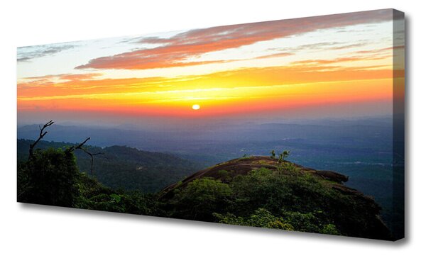 Obraz na plátne Hora les príroda 125x50 cm
