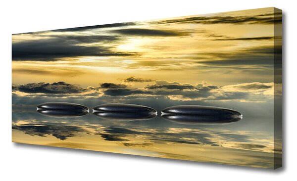 Obraz na plátne Kamene voda umenie 125x50 cm