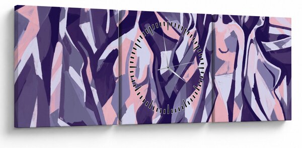 Obraz - Abstraktné ženy (s hodinami) (90x30 cm)