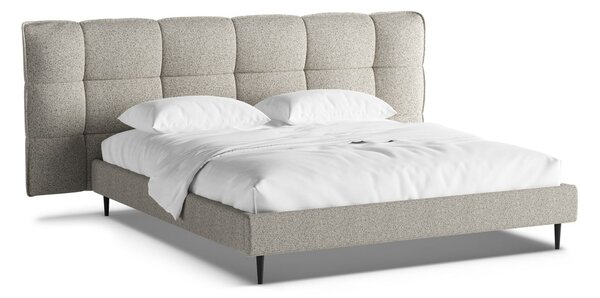 MUZZA Dvojlôžková posteľ Cire S nožičkami Bez úložného priestoru 140 x 200 cm Štrukturovaná látka Béžová