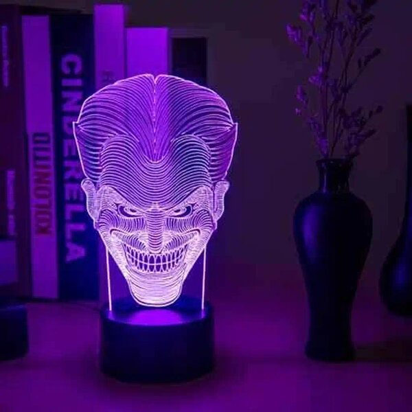 3Dmix 3DL-BTB059 – 3D LED nočná lampa - Joker (Bluetooth reproduktor - farba biela)